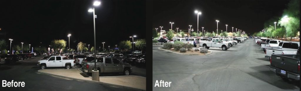 Auto Mall Replaces 1,000w Metal Halides with Induction Lighting