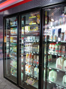 LED cooler door lights for convenience stores